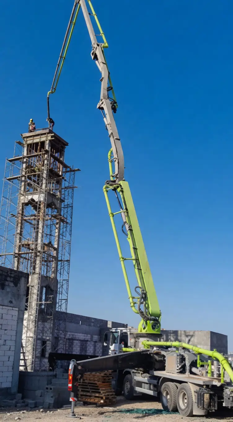 Alduwiki concrete pump truck pouring ready-mix concrete